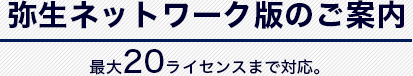 弥生ネットワーク版のご案内　最大２０ライセンスまで対応。